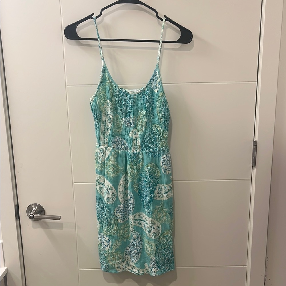 Pink Box: Beachy Blue Paisley Dress